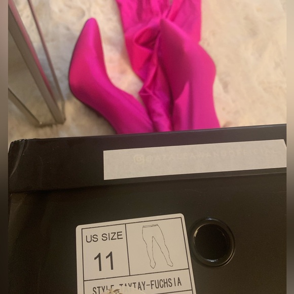 ❌❌❌SOLD❌❌❌Gorgeous FUCHSIA PANT BOOTS by Azalea Wang  Size 11 🔥🔥🔥🔥 💯NEW - Picture 8 of 9